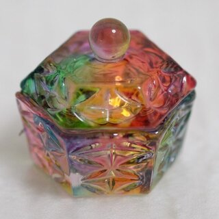 Dappen Dish Glas eckig, bunt