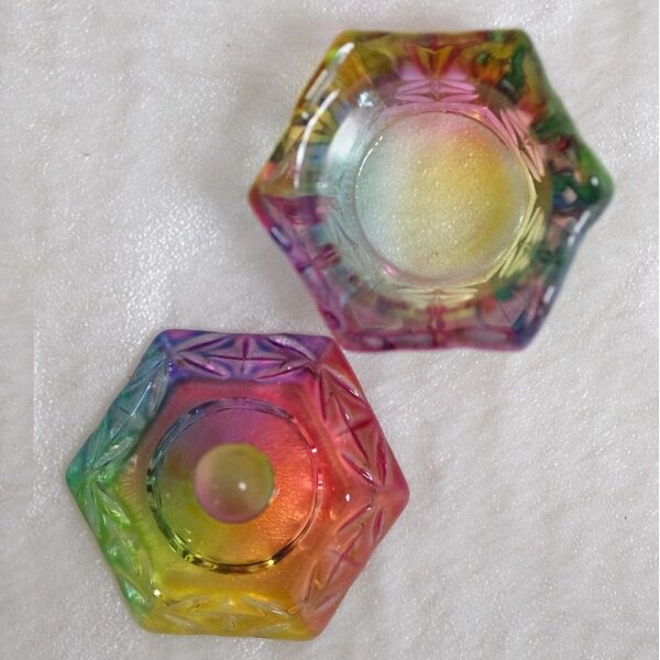 MPK Nails® Dappen Dish Glas eckig, bunt