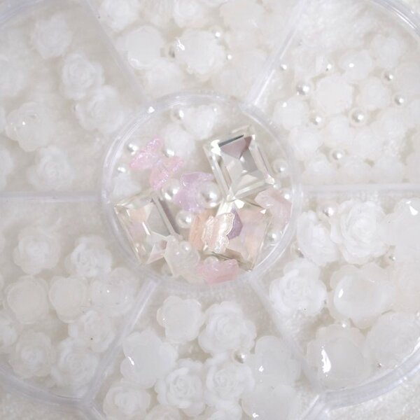 MPK Nails® Nailart Overlays Rosen weiß