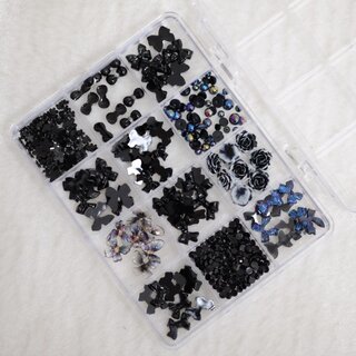 Nailart Overlays - Set in schwarz