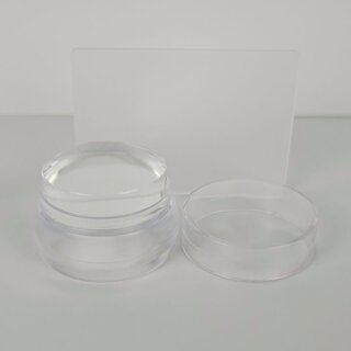 Silikon Stempel + Scraper, rund