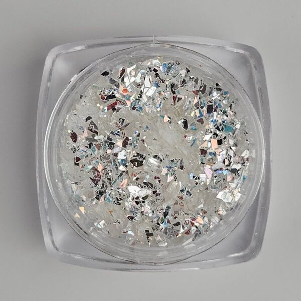 MPK Nails® Nail Art Flakes mit Farbwechsel 01) Silver