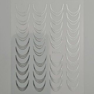 Nail Sticker French silber B244