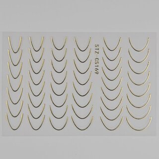 Nail Sticker French Gold B246