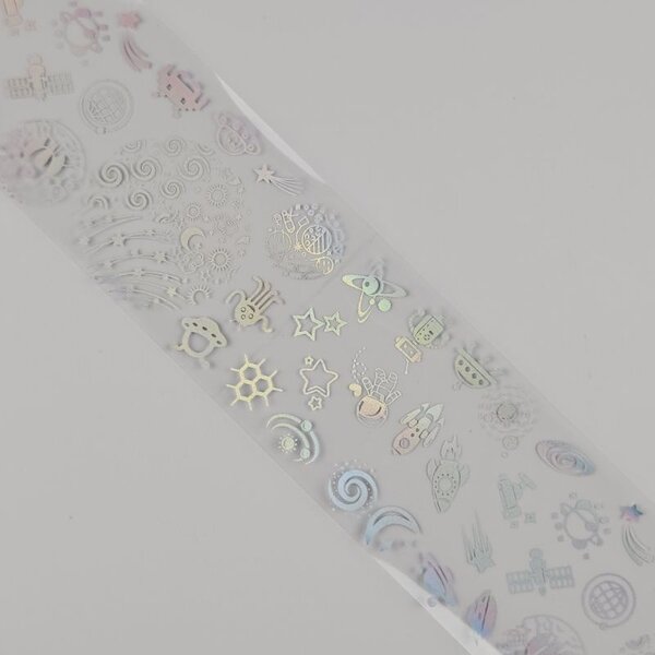 MPK Nails® Holo Transfer Folie Einhorn Weltraum