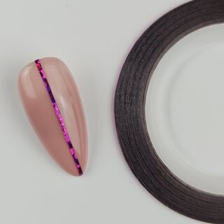 Nailart Zierstreifen Holo Fuchsia