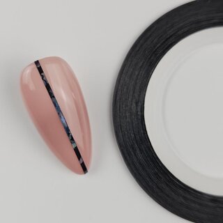 Nailart Zierstreifen Holo Schwarz