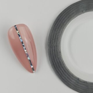 Nailart Zierstreifen Holo Silber