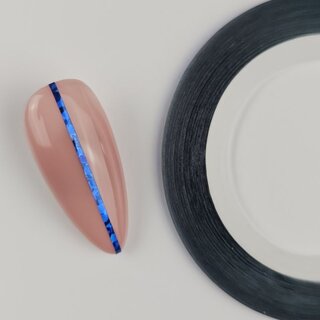 Nailart Zierstreifen  holo blau