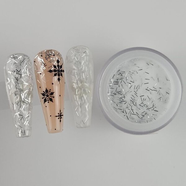 MPK Nails® Farb-Acryl 34 Confetti Silver