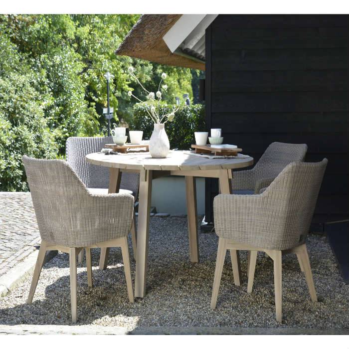 4 Seasons outdoor Avila diningset Pebble teak - Springbed ...
