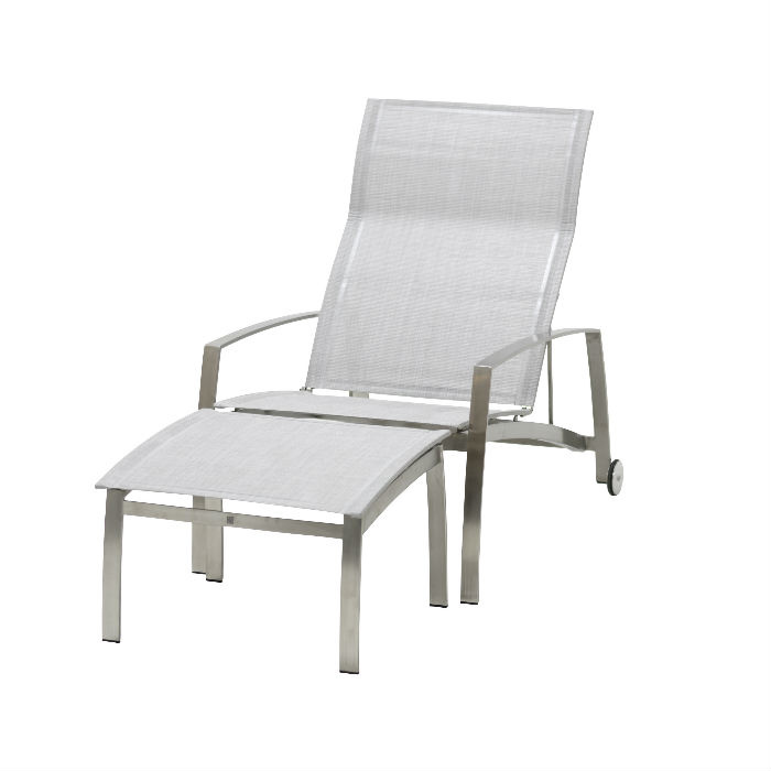 Summit deckchair with footstool