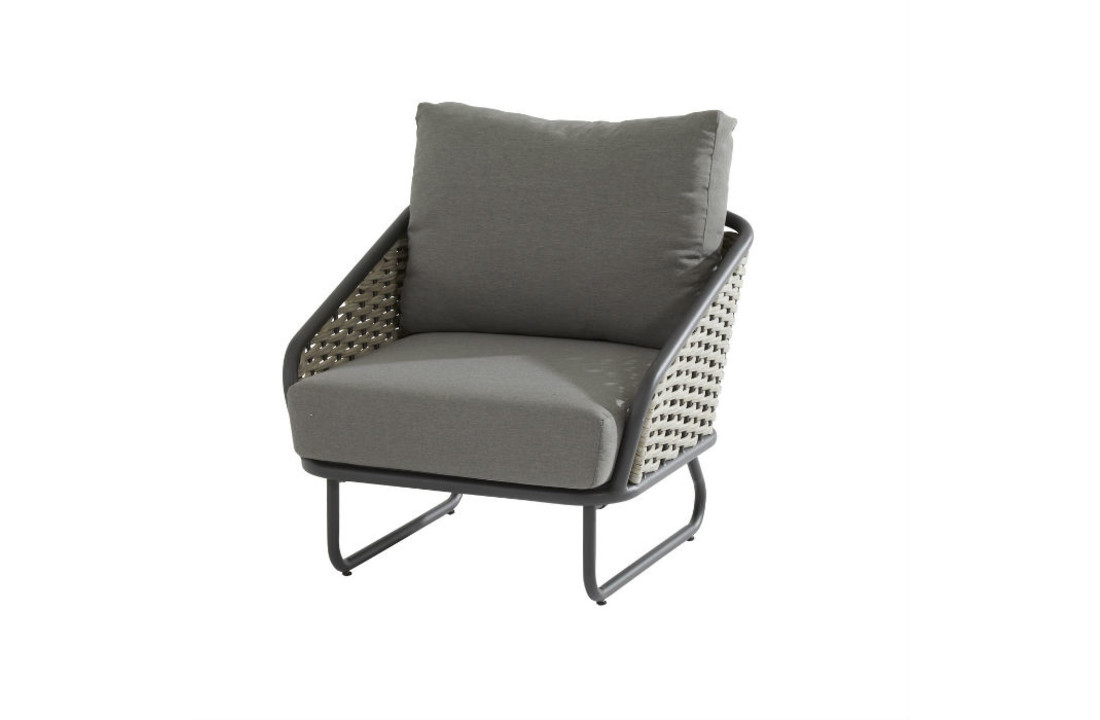 loungeset Bo met Rope in antraciet