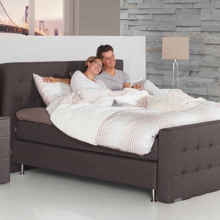 4860 Boxspringbett Anthrazit