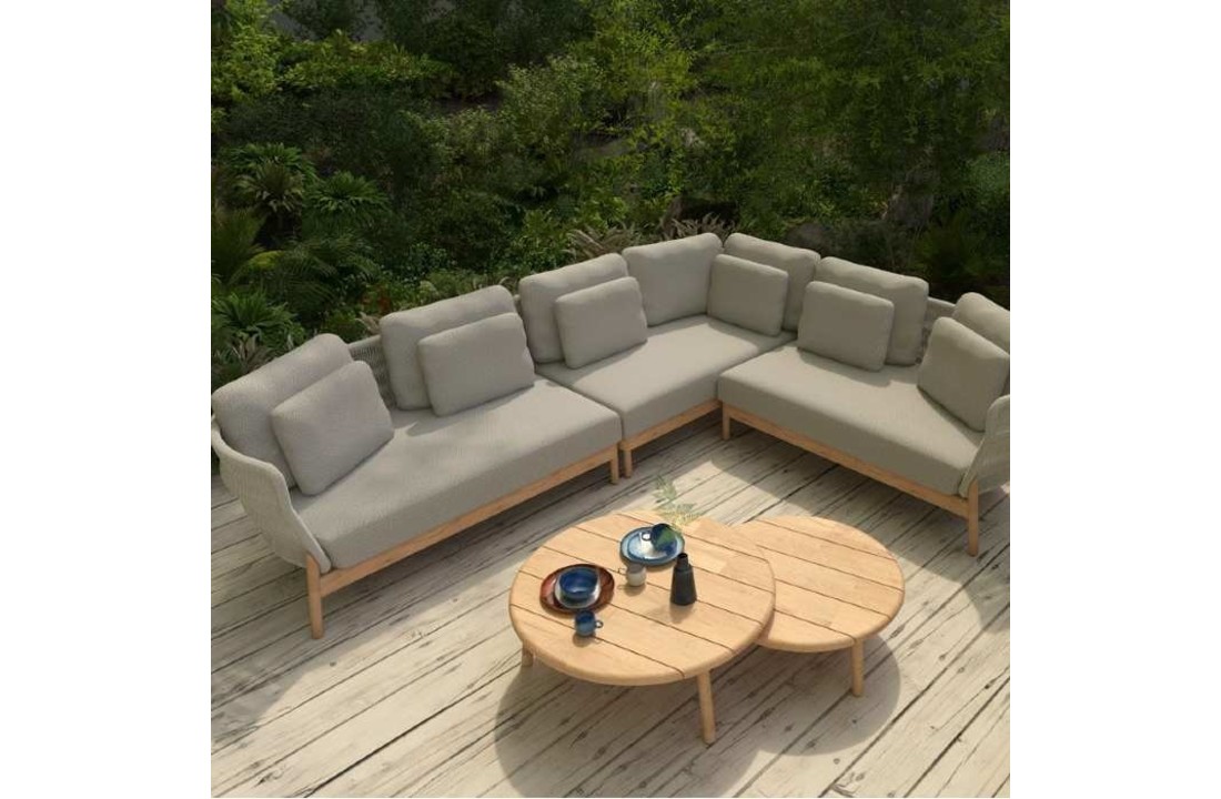 Ceylon coffee table teak round