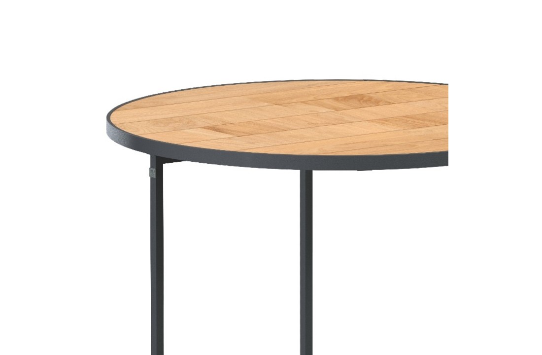 Strada side table teak round 55 cm