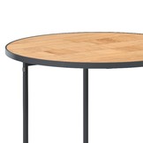 Strada bijzettafel teak rond 55 cm
