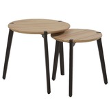 Gabor Set von 2 Couchtischen Anthrazit