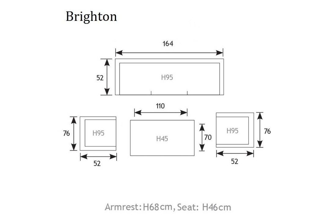 Brighton 2.5 seater sofa