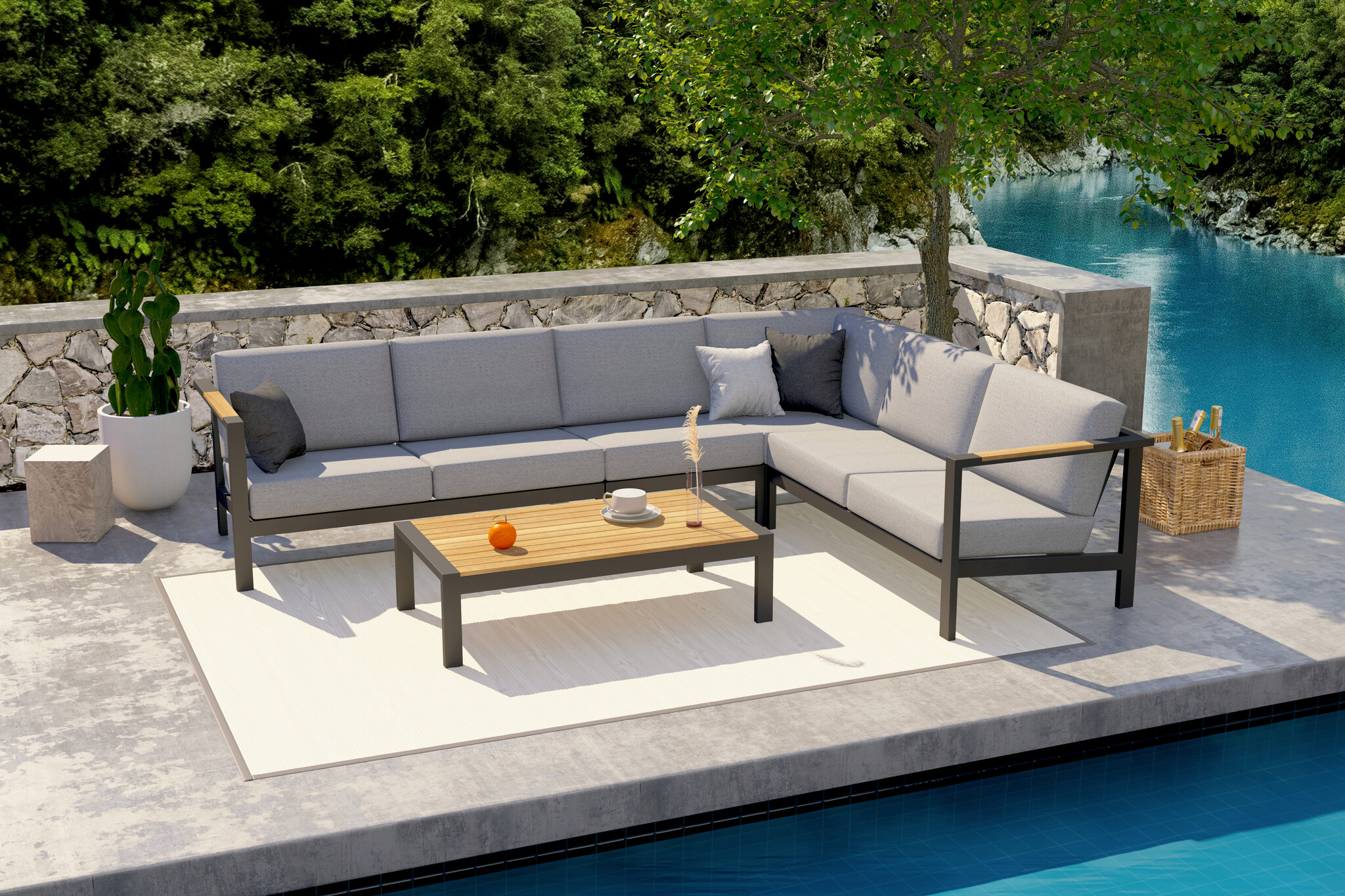 Ginger Lounge Ecksofa ohne Couchtisch