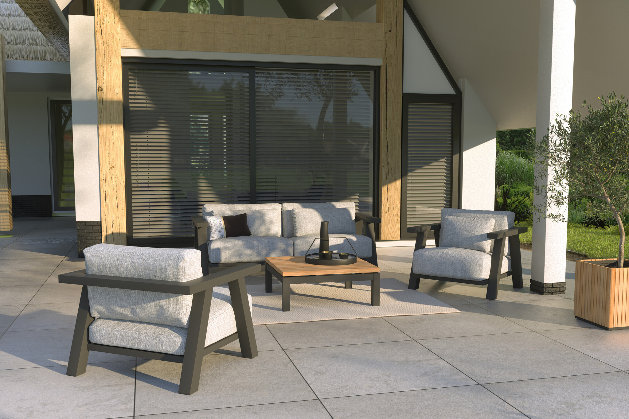 Iconic Lounge Living mit Couchtisch