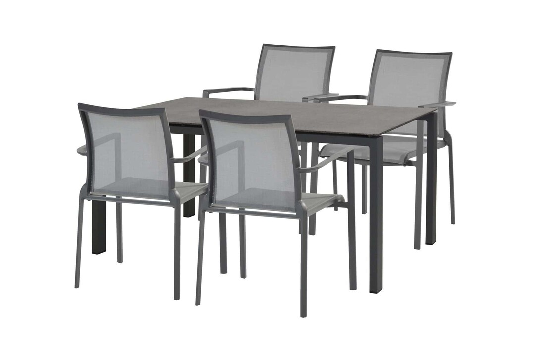 Melbourne dining + Lafite tafel spraystone 160 cm