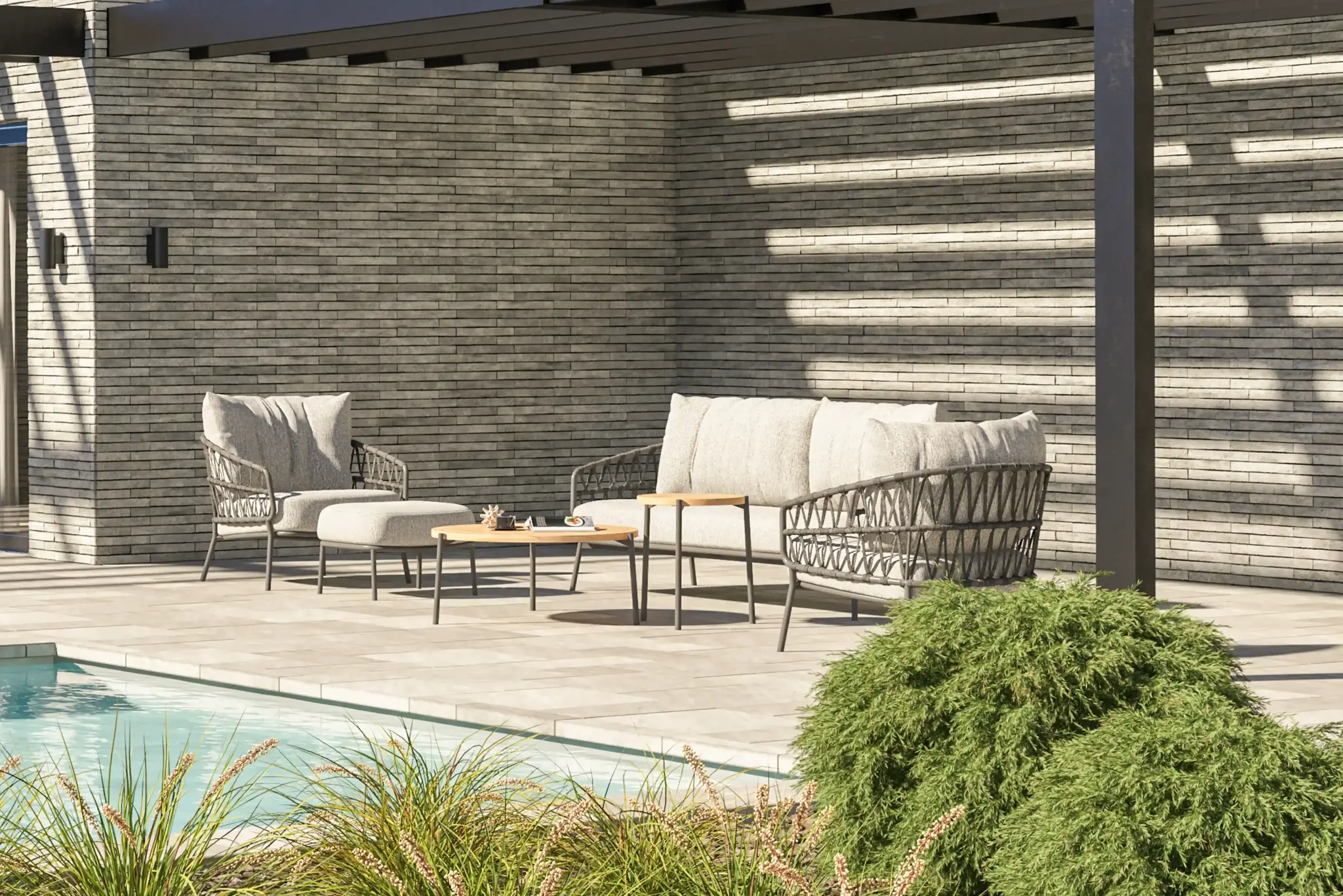 4 Seasons Outdoor Calpi loungeset incl footstool