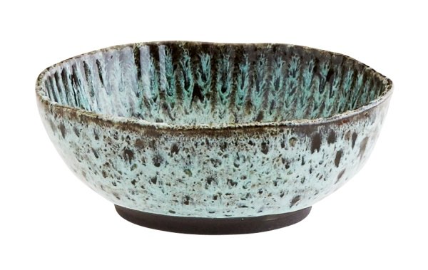 Madam Stoltz-collectie Aardewerk schaaltje groen-blauw