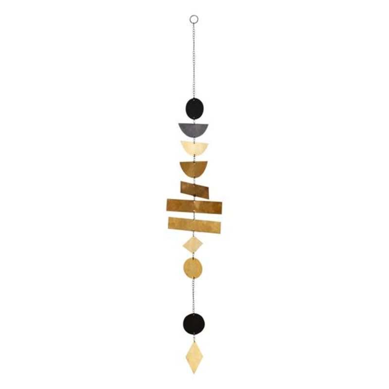 Madam Stoltz-collectie Hanging metal deco L:65 cm