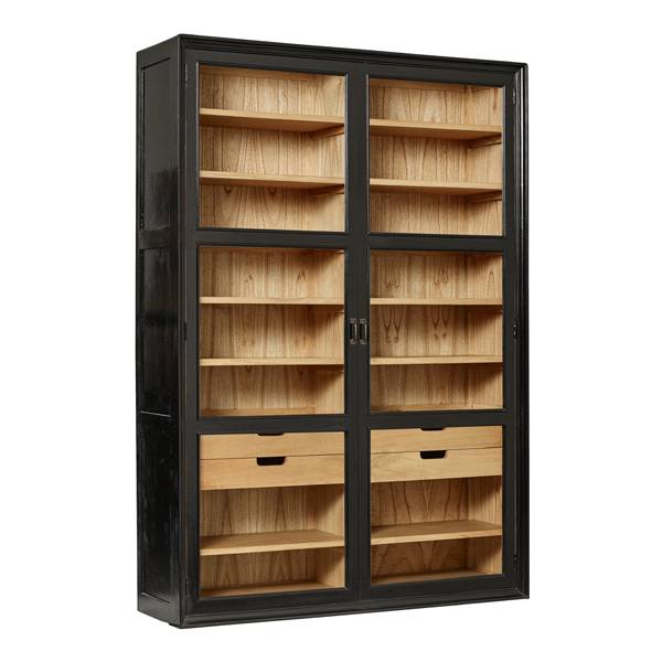 Nordal-collectie Kast VIVA - Zwart/hout