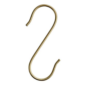 Madam Stoltz S-hook brass large - set 10 pcs