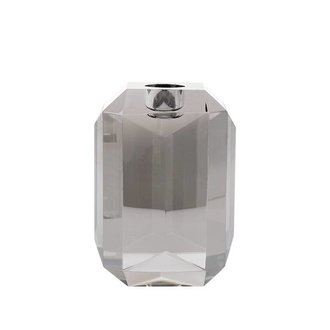 HKLIVING crystal glass candle holder grey diamond