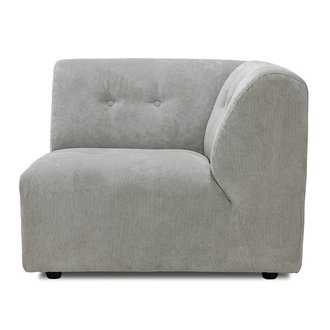 HKLIVING Vint bank element C - hoekonderdeel rechts - corduroy crème