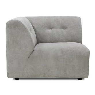 HKLIVING Vint bank element A - hoekonderdeel links - corduroy crème