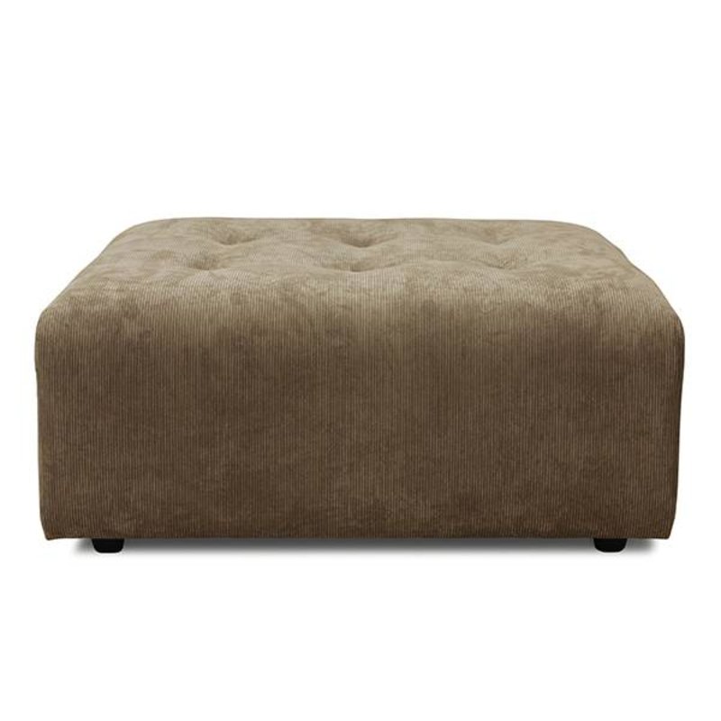HKLIVING-collectie vint couch: element hocker, corduroy rib, brown