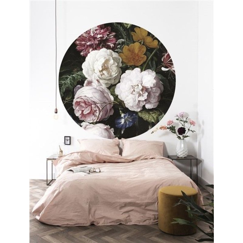 KEK Amsterdam-collectie Wallpaper Circle Golden Age Flowers
