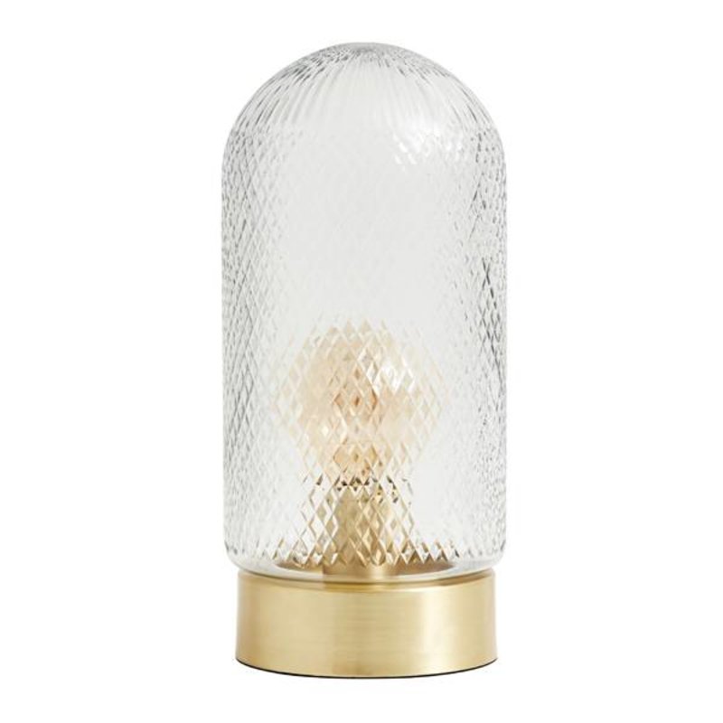 Nordal-collectie DOME lamp, handcut glass, golden base