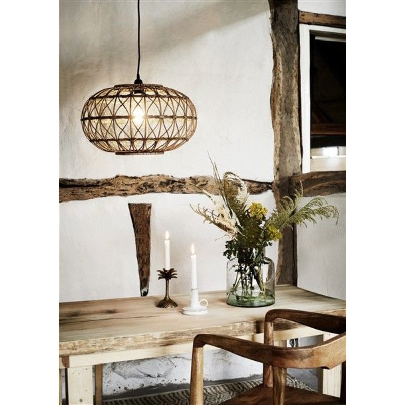 Madam Stoltz-collectie Rattan ceiling lamp