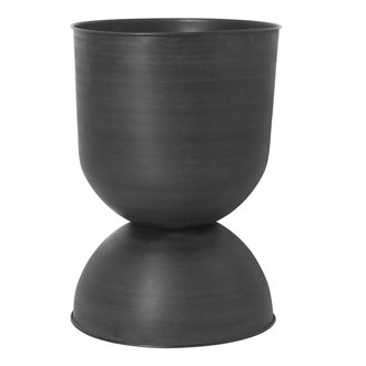 ferm LIVING Hourglass Pot - Large - Black/Dark Grey