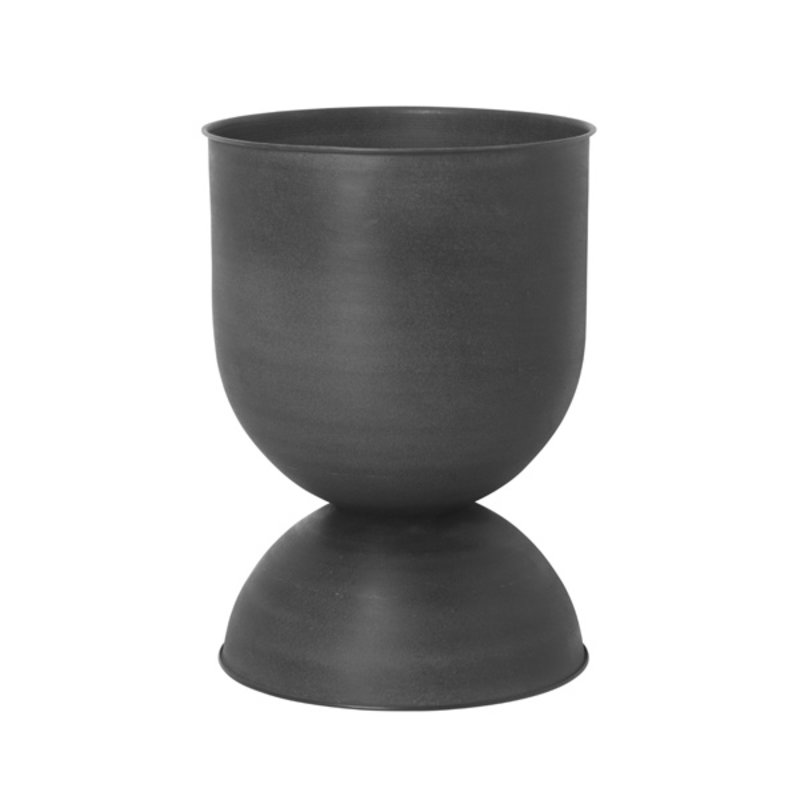 ferm LIVING-collectie Hourglass Pot - Medium - Black/Dark Grey