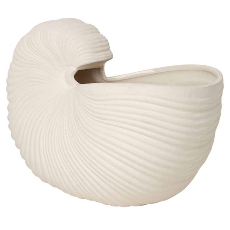 ferm LIVING-collectie Schelp pot off white