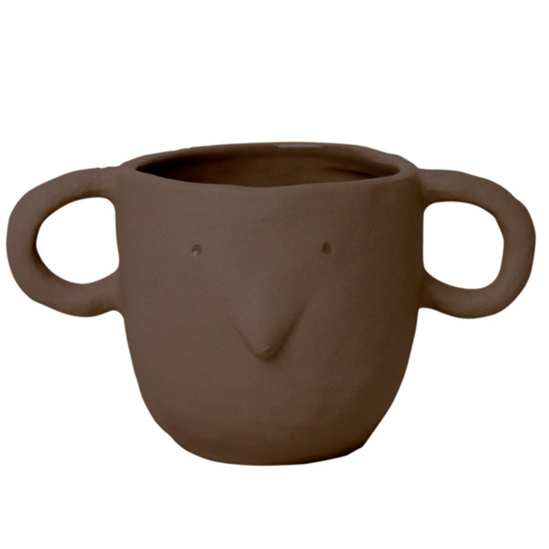 ferm LIVING-collectie Mus Plant Pot Small - Red Brown