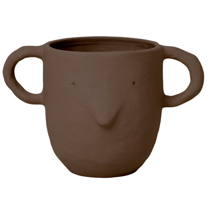 ferm LIVING-collectie Mus Plant Pot Large - Red Brown