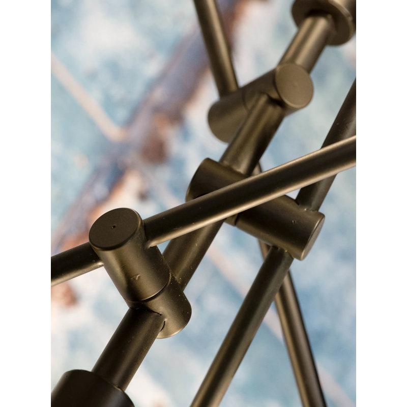 it's about RoMi-collectie Hanging lamp iron Nashville 6-arm, black