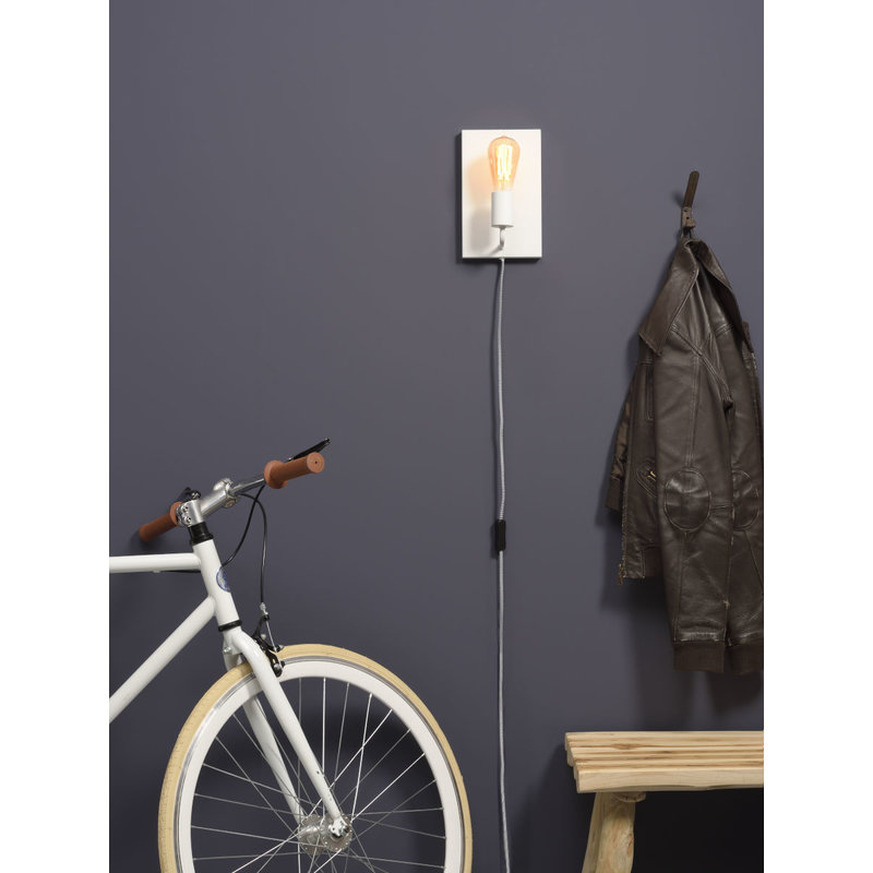 it's about RoMi-collectie Wall lamp iron Madrid white, L