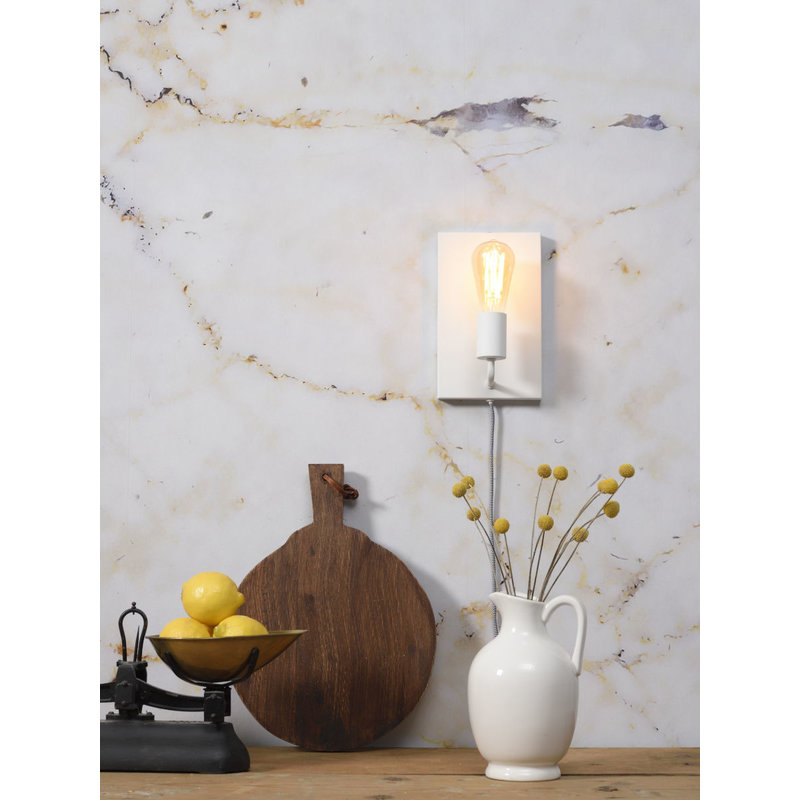 it's about RoMi-collectie Wall lamp iron Madrid white, L