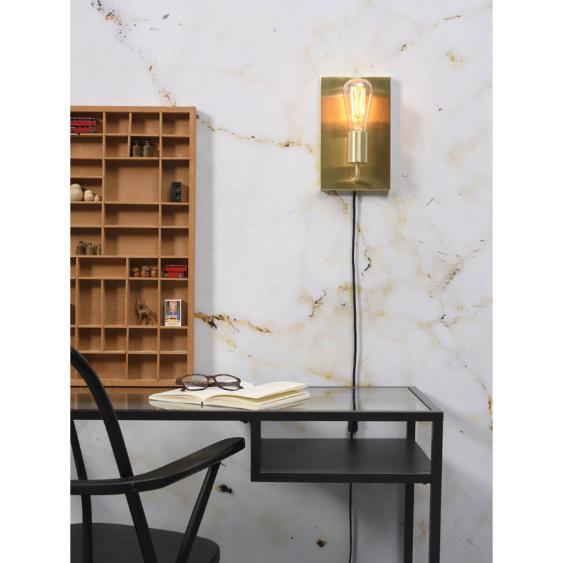 it's about RoMi-collectie Wall lamp iron Madrid gold, L