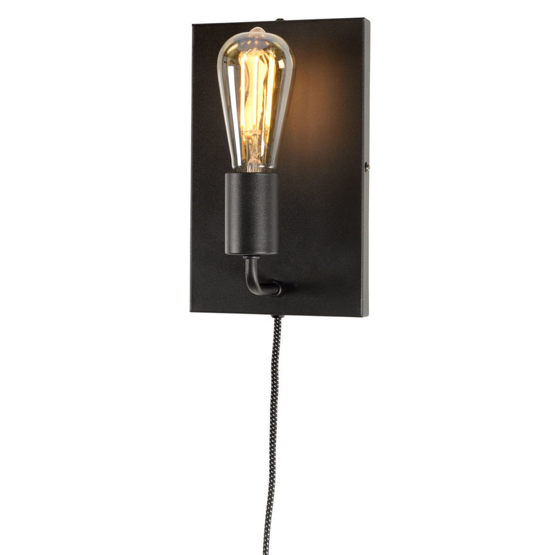 it's about RoMi-collectie Wall lamp iron Madrid  black, L