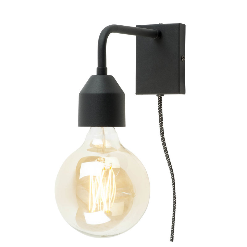 it's about RoMi-collectie Wall lamp iron Madrid black, S