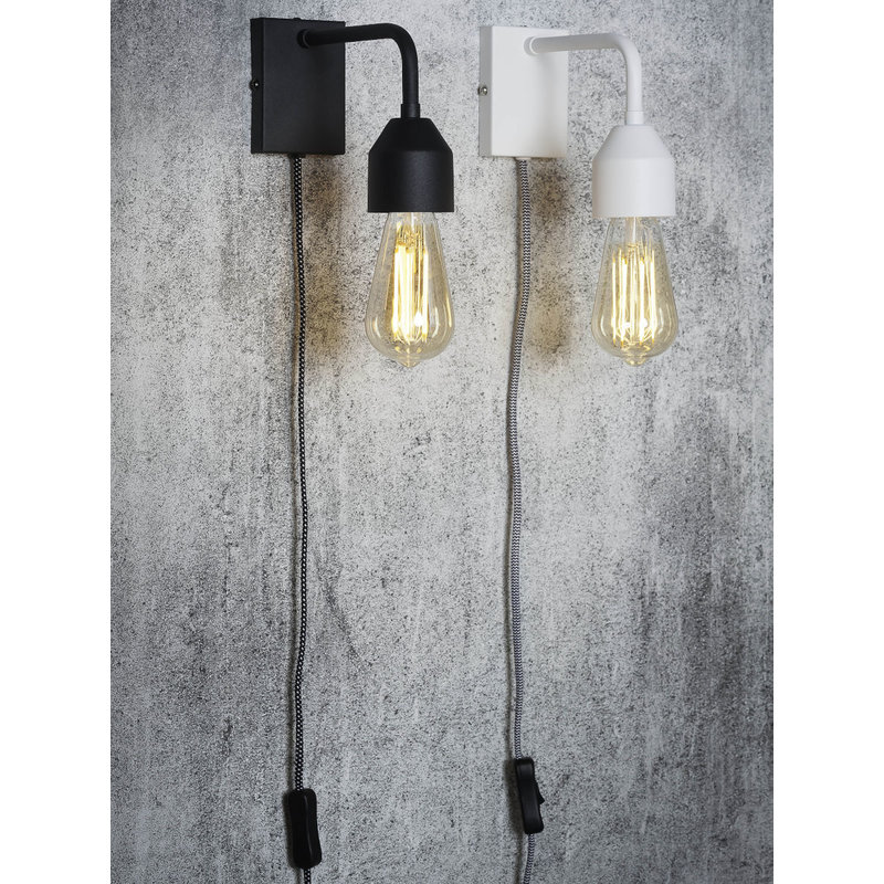 it's about RoMi-collectie Wall lamp iron Madrid black, S